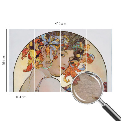 Papel de parede para sala Art Nouveau colorido