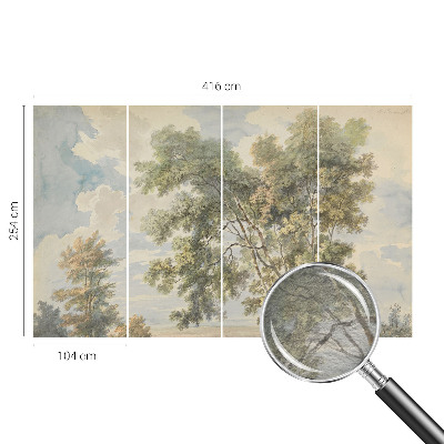 Mural de fotos na parede Natureza romântica