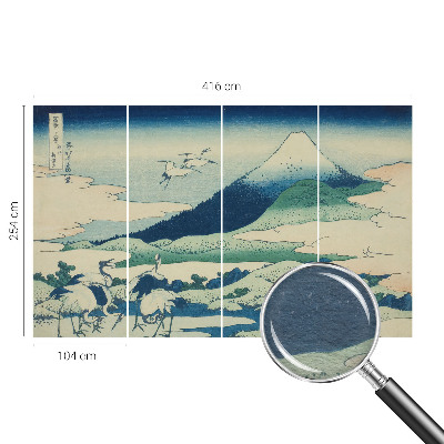 Papel de parede para sala Garças e montanhas