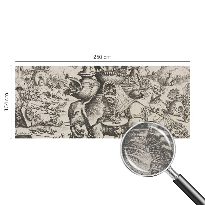 Papel de parede para quarto Uma batalha grotesca