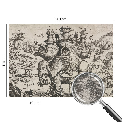 Papel de parede para quarto Uma batalha grotesca