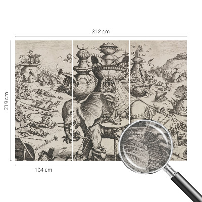 Papel de parede para quarto Uma batalha grotesca