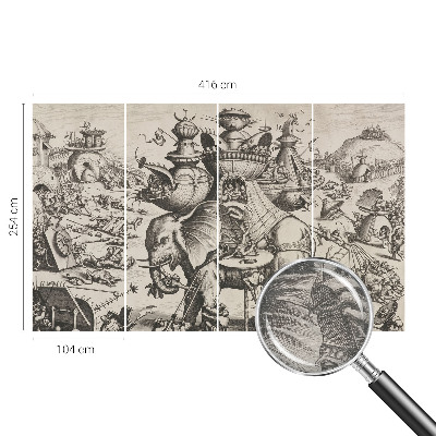 Papel de parede para quarto Uma batalha grotesca