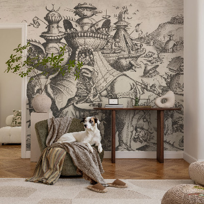 Papel de parede para quarto Uma batalha grotesca