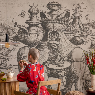 Papel de parede para quarto Uma batalha grotesca