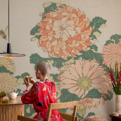 Mural de parede flores de crisântemo
