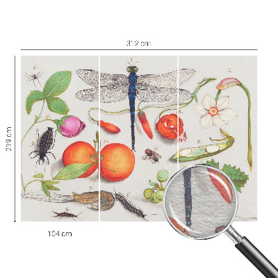 Papel de parede para sala Ilustração da natureza