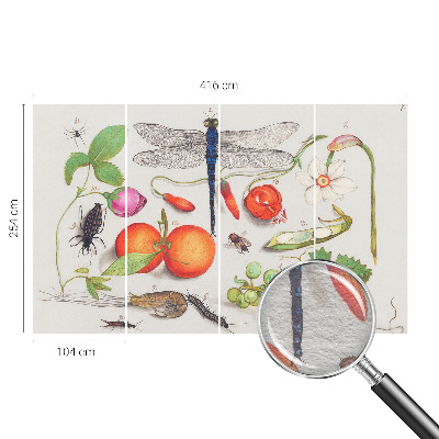 Papel de parede para sala Ilustração da natureza