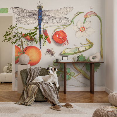 Papel de parede para sala Ilustração da natureza