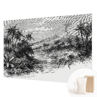 Papel de parede para sala Panorama exótico