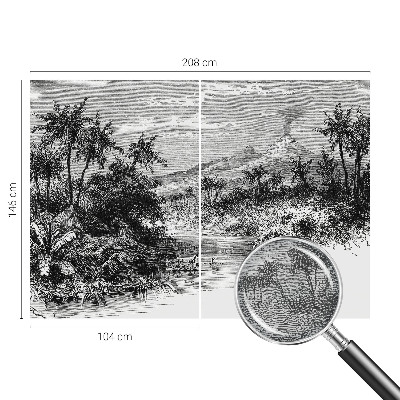 Papel de parede para sala Panorama exótico