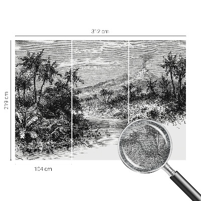 Papel de parede para sala Panorama exótico