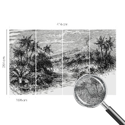 Papel de parede para sala Panorama exótico