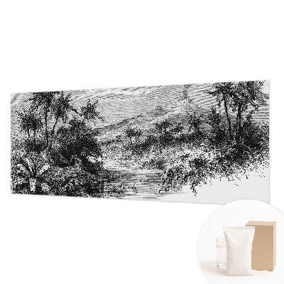 Papel de parede para sala Panorama exótico