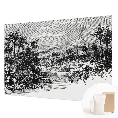 Papel de parede para sala Panorama exótico