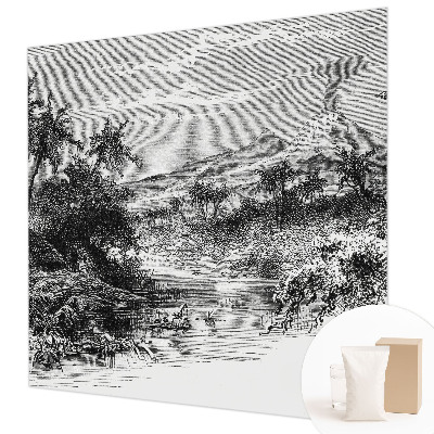 Papel de parede para sala Panorama exótico