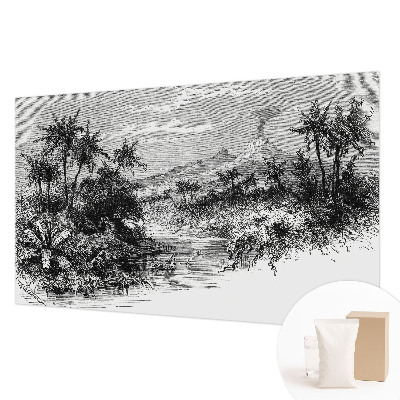 Papel de parede para sala Panorama exótico