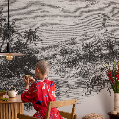 Papel de parede para sala Panorama exótico