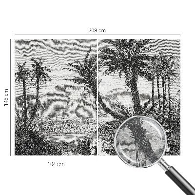 Papel de parede para quarto oásis tropical