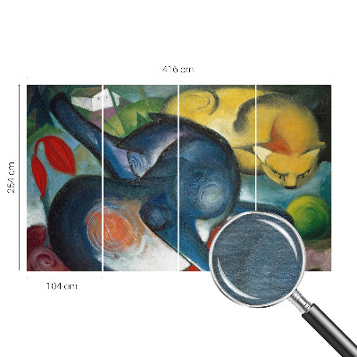 Papel de parede decorativo Arte de gato