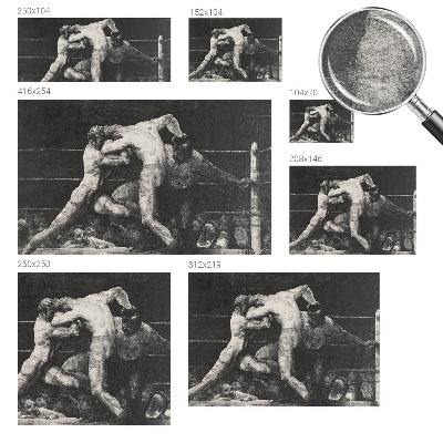 Mural fotográfico Duelo de boxeadores