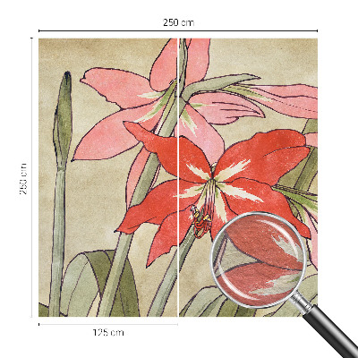 Papel de parede decorativo Flores de lírio-de-um-dia