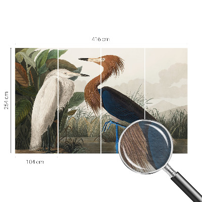 Fotomural Pássaros em plantas