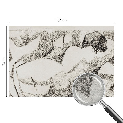 Mural de fotos na parede Uma figura deitada