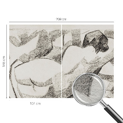 Mural de fotos na parede Uma figura deitada