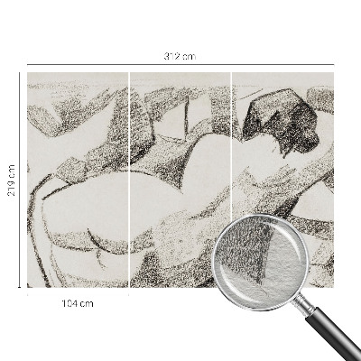 Mural de fotos na parede Uma figura deitada