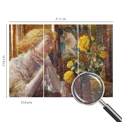 Papel de parede fotográfico Mulher com rosas