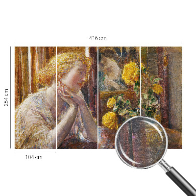 Papel de parede fotográfico Mulher com rosas