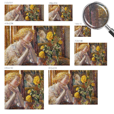 Papel de parede fotográfico Mulher com rosas