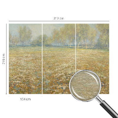 Papel de parede para quarto Campo florido