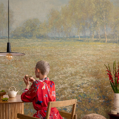 Papel de parede para quarto Campo florido