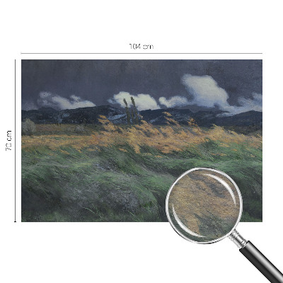 Mural de fotos na parede Grama soprada