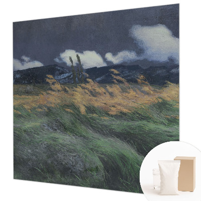 Mural de fotos na parede Grama soprada