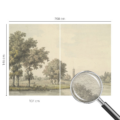 Papel de parede decorativo Um parque tranquilo