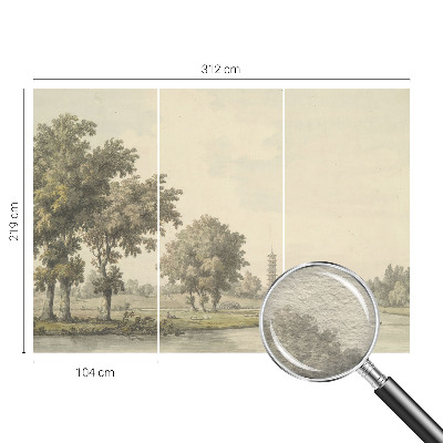 Papel de parede decorativo Um parque tranquilo