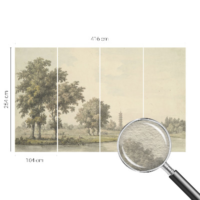 Papel de parede decorativo Um parque tranquilo