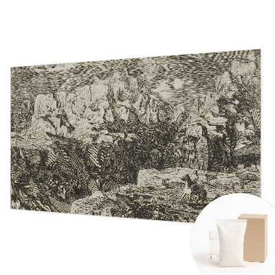 Papel de parede decorativo paisagem montanhosa