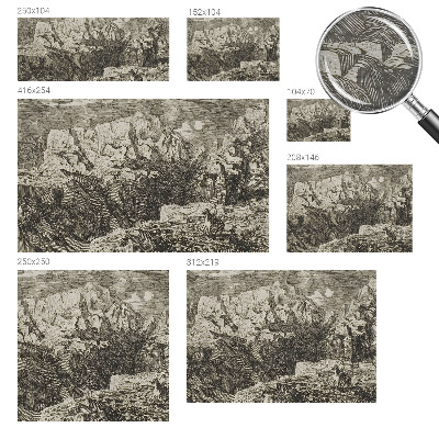 Papel de parede decorativo paisagem montanhosa