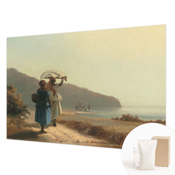 Mural de fotos na parede Um passeio à beira-mar