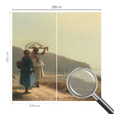 Mural de fotos na parede Um passeio à beira-mar