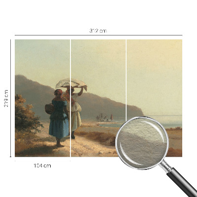 Mural de fotos na parede Um passeio à beira-mar