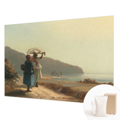 Mural de fotos na parede Um passeio à beira-mar