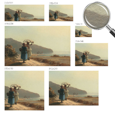 Mural de fotos na parede Um passeio à beira-mar