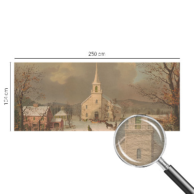 Papel de parede para sala Paisagem de inverno