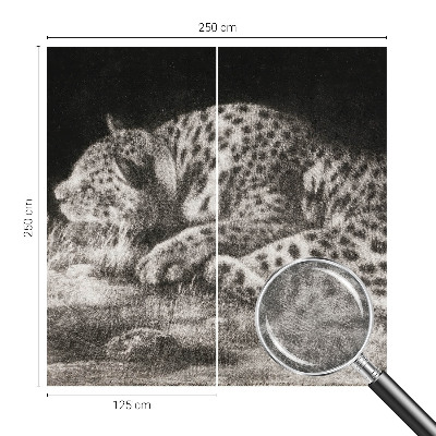 Papel de parede para sala Leopardo descansando