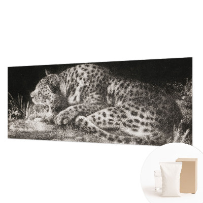 Papel de parede para sala Leopardo descansando